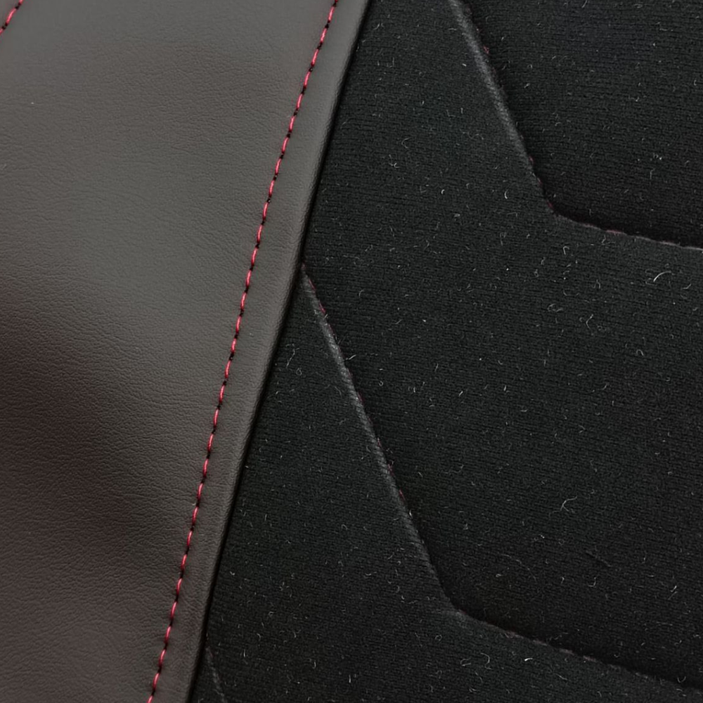 Чехол на сиденья Chess DAF XF105 106 XG CF85 LF (2013-2024) черная кожа-черный велюр