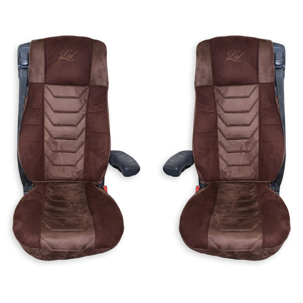 Чехол на сиденье Chess DAF XF105 106 XG CF85 LF (2013-2024) алькантара, коричневый