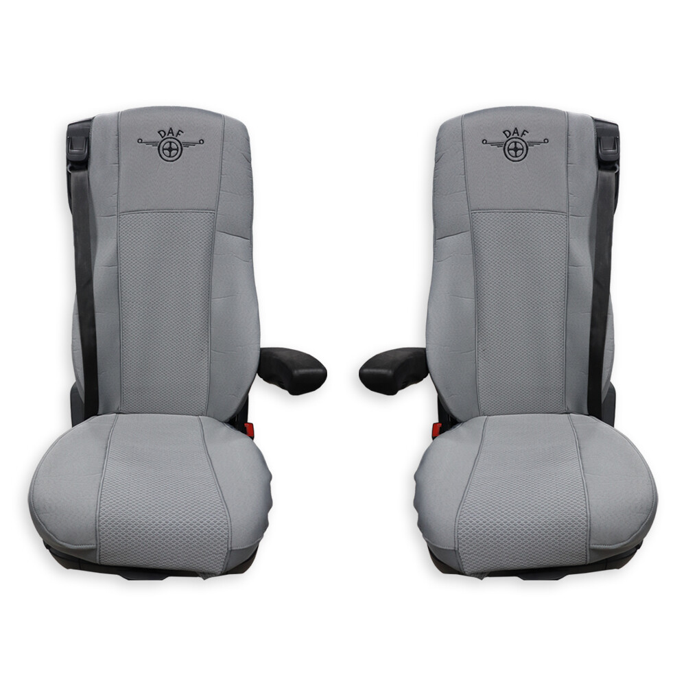 Чехол на сиденья OLD Classic DAF XF105 106 XG CF85 LF (2013-2024)  шир. спинка  серый