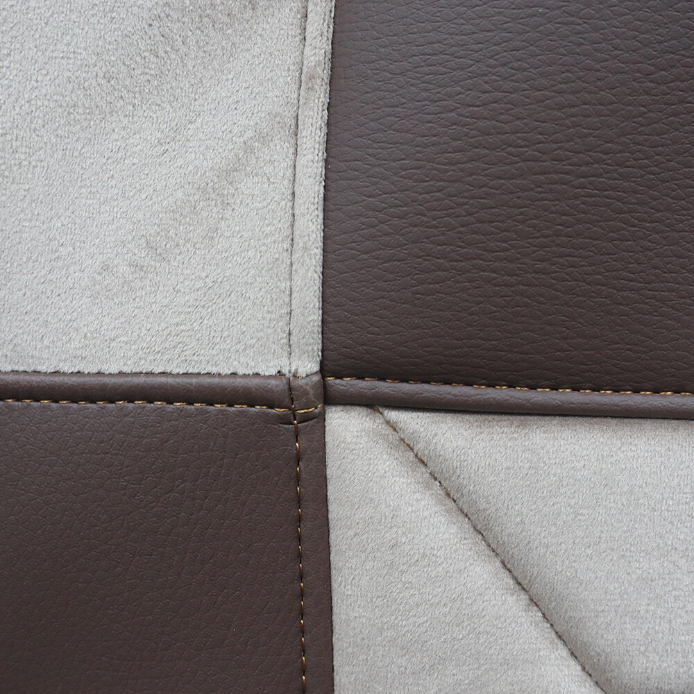 Чехол на сиденья Chess DAF XF105 106 XG CF85 LF (2013-2024) коричневая кожа- кофе велюр