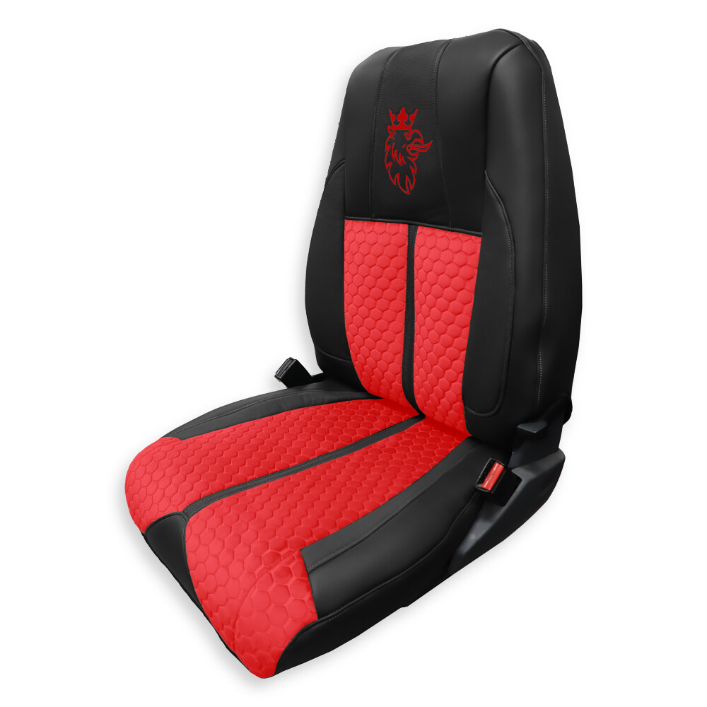 Чохол на сидіння Enterprise SCANIA R,G,P (2004-2017) водій пілот - пас. складне,  червоний