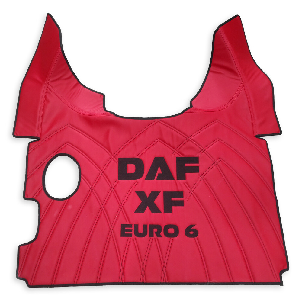 Коврик 3D Экокожа DAF XF106 c 2013; АКПП, красный Коврик 3D Экокожа DAF XF106 c 2013; АКПП, красный