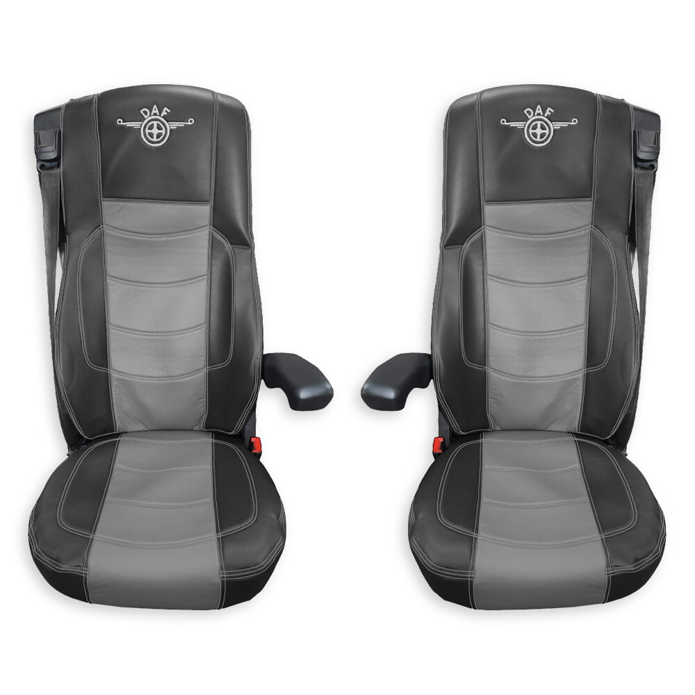 Чехол на сиденья Perfo-ECO DAF XF105 106 XG CF85 LF (2013-2024) черный перф.кожа