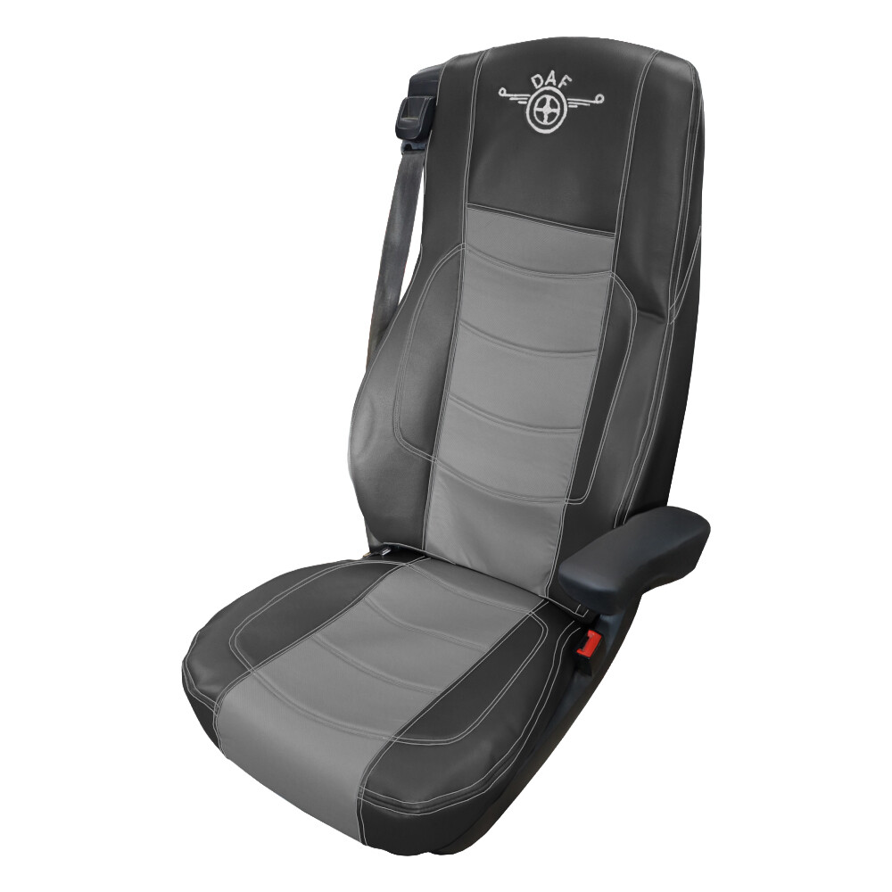 Чехол на сиденья Perfo-ECO DAF XF105 106 XG CF85 LF (2013-2024) черный перф.кожа