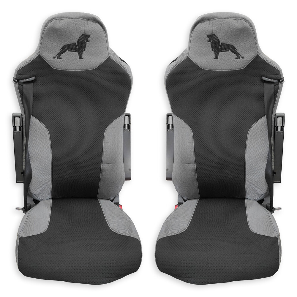 Чохол на сидіння OLD Classic MAN TGX,TGA,TGL,TGM,TGS; (2007-2020) 2 ременя, водій та пасажир (Низький) сірий Чохол на сидіння OLD Classic MAN TGX,TGA,TGL,TGM,TGS; (2007-2020) 2 ременя, водій та пасажир (Низький) сірий