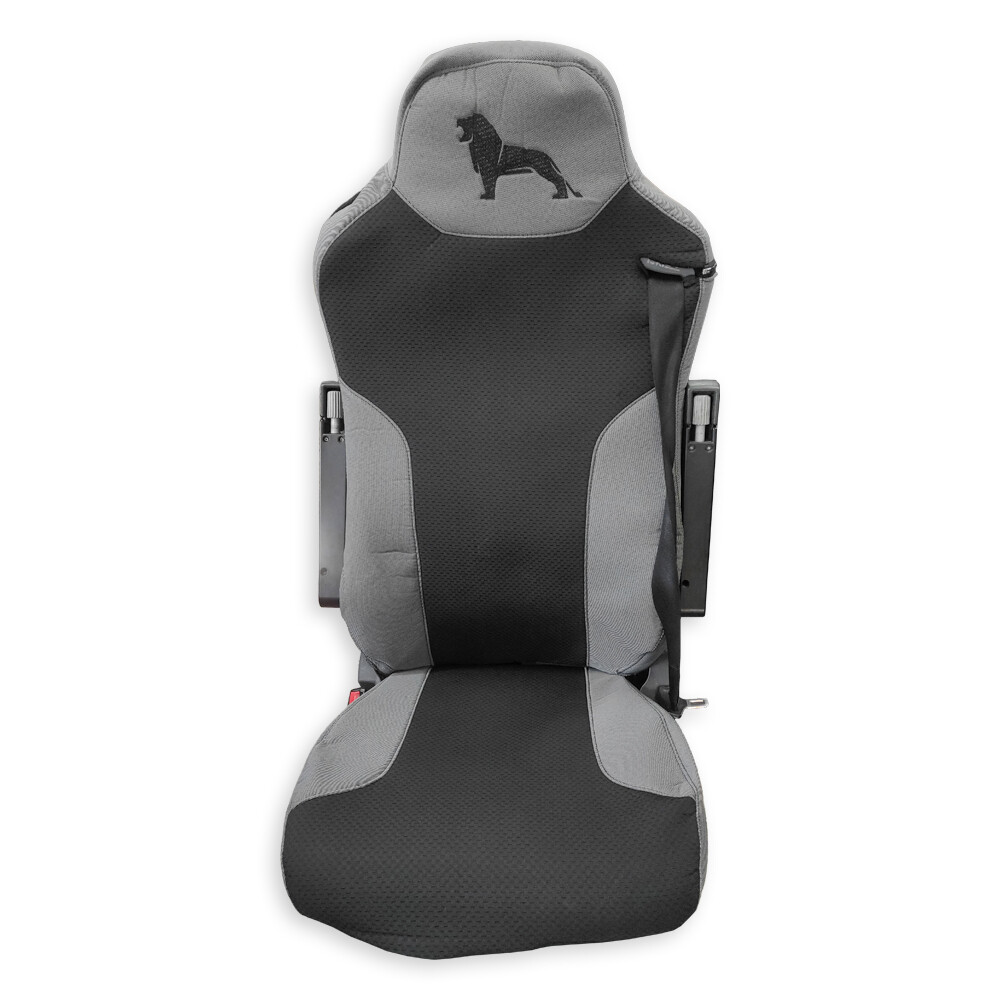 Чохол на сидіння OLD Classic MAN TGX,TGA,TGL,TGM,TGS; (2007-2020) 2 ременя, водій та пасажир (Низький) сірий Чохол на сидіння OLD Classic MAN TGX,TGA,TGL,TGM,TGS; (2007-2020) 2 ременя, водій та пасажир (Низький) сірий