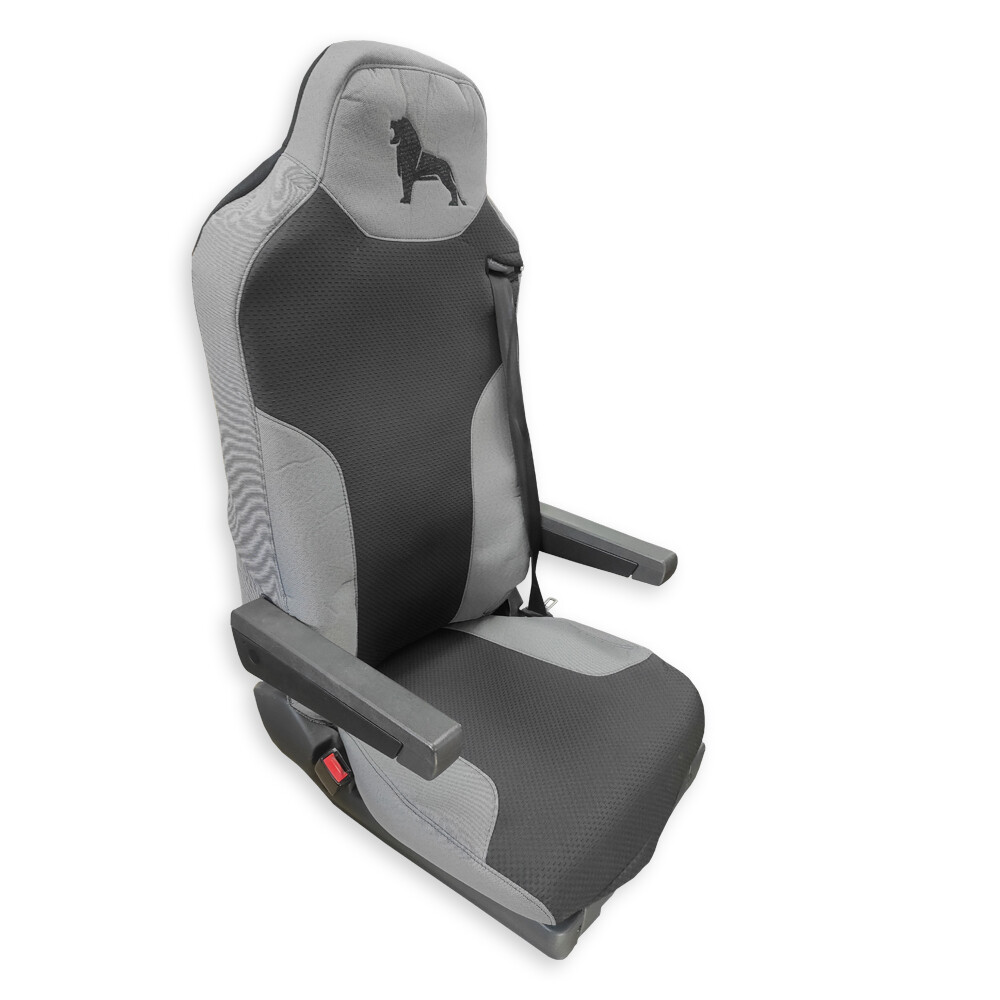 Чохол на сидіння OLD Classic MAN TGX,TGA,TGL,TGM,TGS; (2007-2020) 2 ременя, водій та пасажир (Низький) сірий Чохол на сидіння OLD Classic MAN TGX,TGA,TGL,TGM,TGS; (2007-2020) 2 ременя, водій та пасажир (Низький) сірий