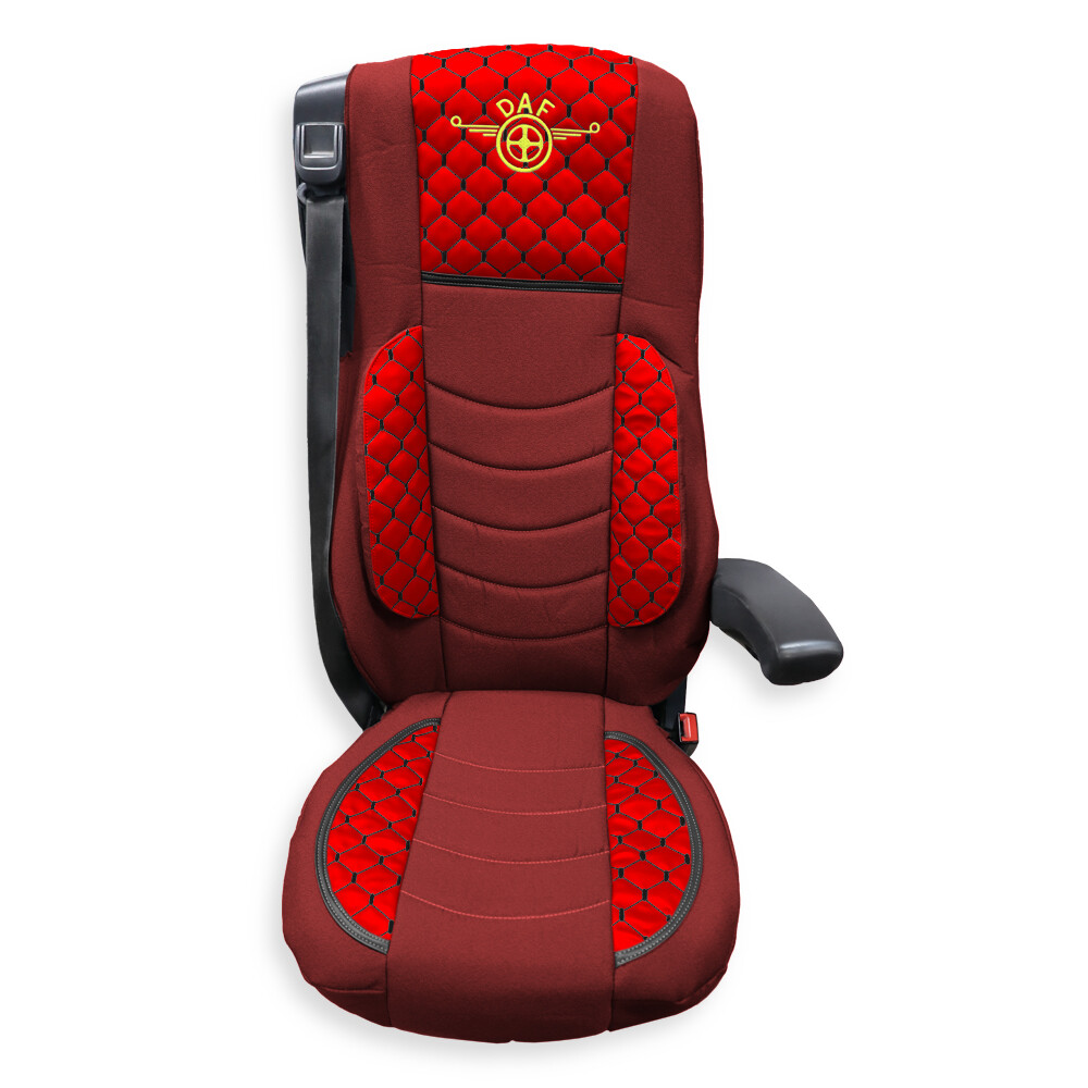 Чехол на сиденья KILIFI DAF XF105 106 XG CF85 LF (2013-2024) красный.