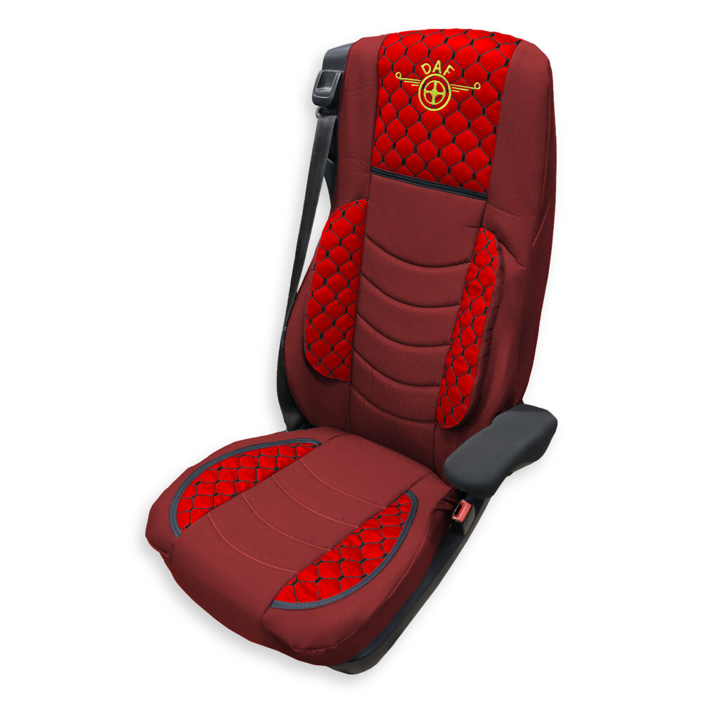 Чехол на сиденья KILIFI DAF XF105 106 XG CF85 LF (2013-2024) красный.