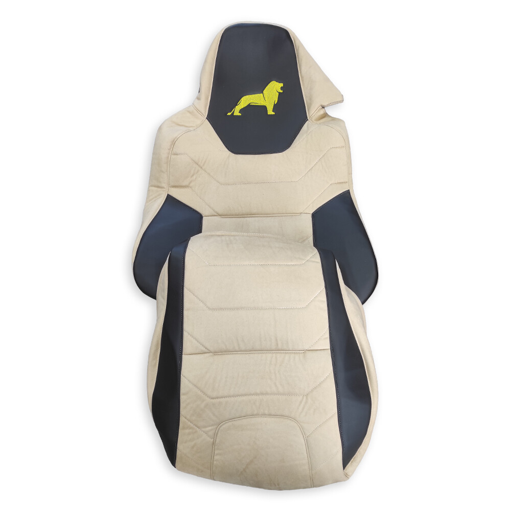 Чехол на сиденья Twin MAN TGX,TGA,TGL,TGM,TGS; (2017) 1 ремень водитель, черная кожа+бежевая алькантара Чехол на сиденья Twin MAN TGX,TGA,TGL,TGM,TGS; (2017) 1 ремень водитель, черная кожа+бежевая алькантара