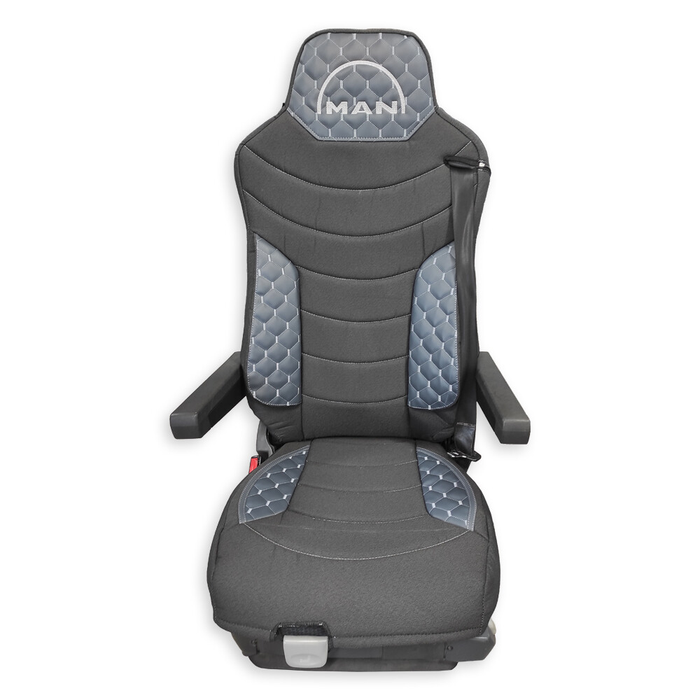 Чохол на сидіння KILIFI MAN TGX,TGA,TGL,TGM,TGS; (2007-2020) 1 ремінь, водій (Низький) пасажир (Високий) Сірий