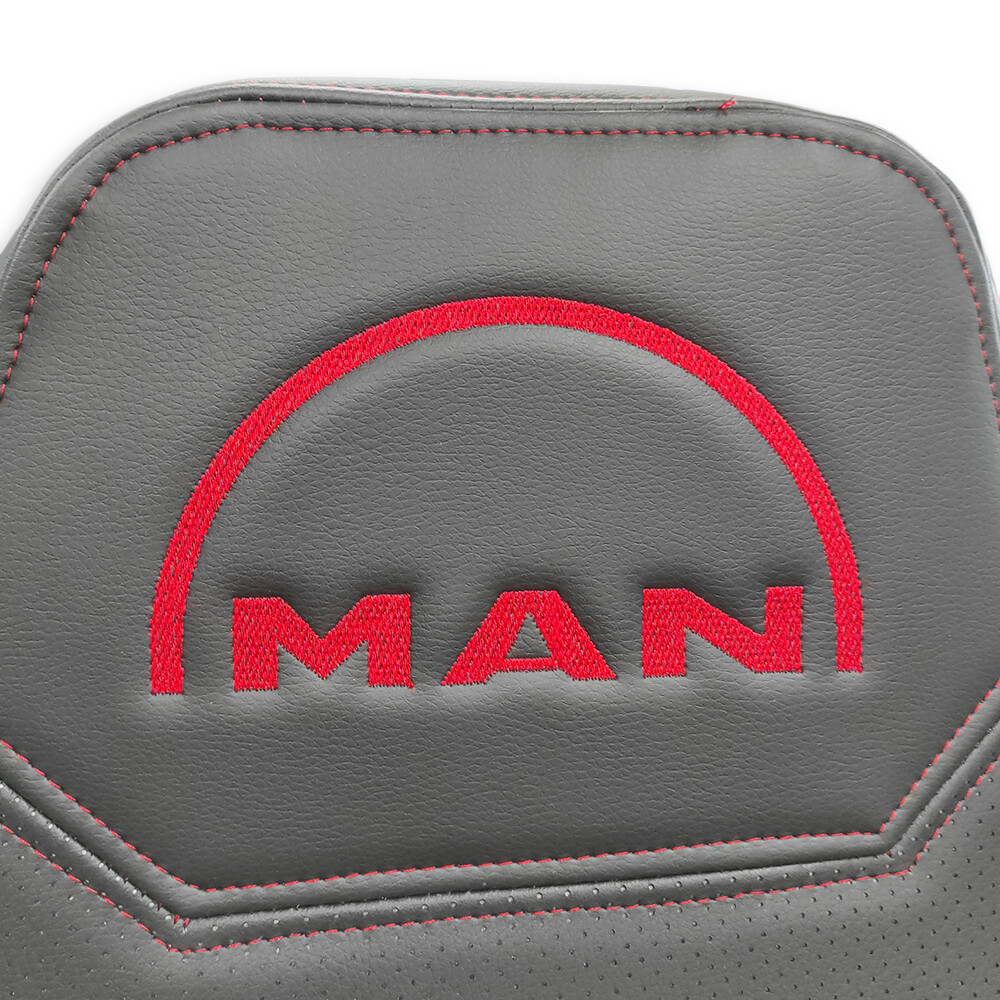 Чохол на сидіння Perfo-ECO MAN TGX,TGA,TGL,TGM,TGS; (2007-2020) 1 ремінь, водій (Низький) пасажир (Високий) чорний