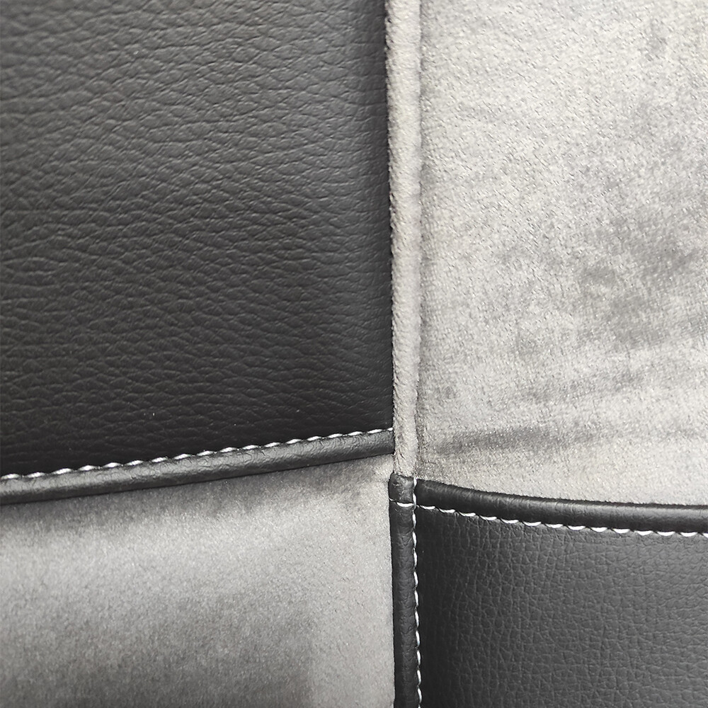 Чохол на сидіння Chess VOLVO FH FM (2014-...) сірий велюр - чорна шкіра