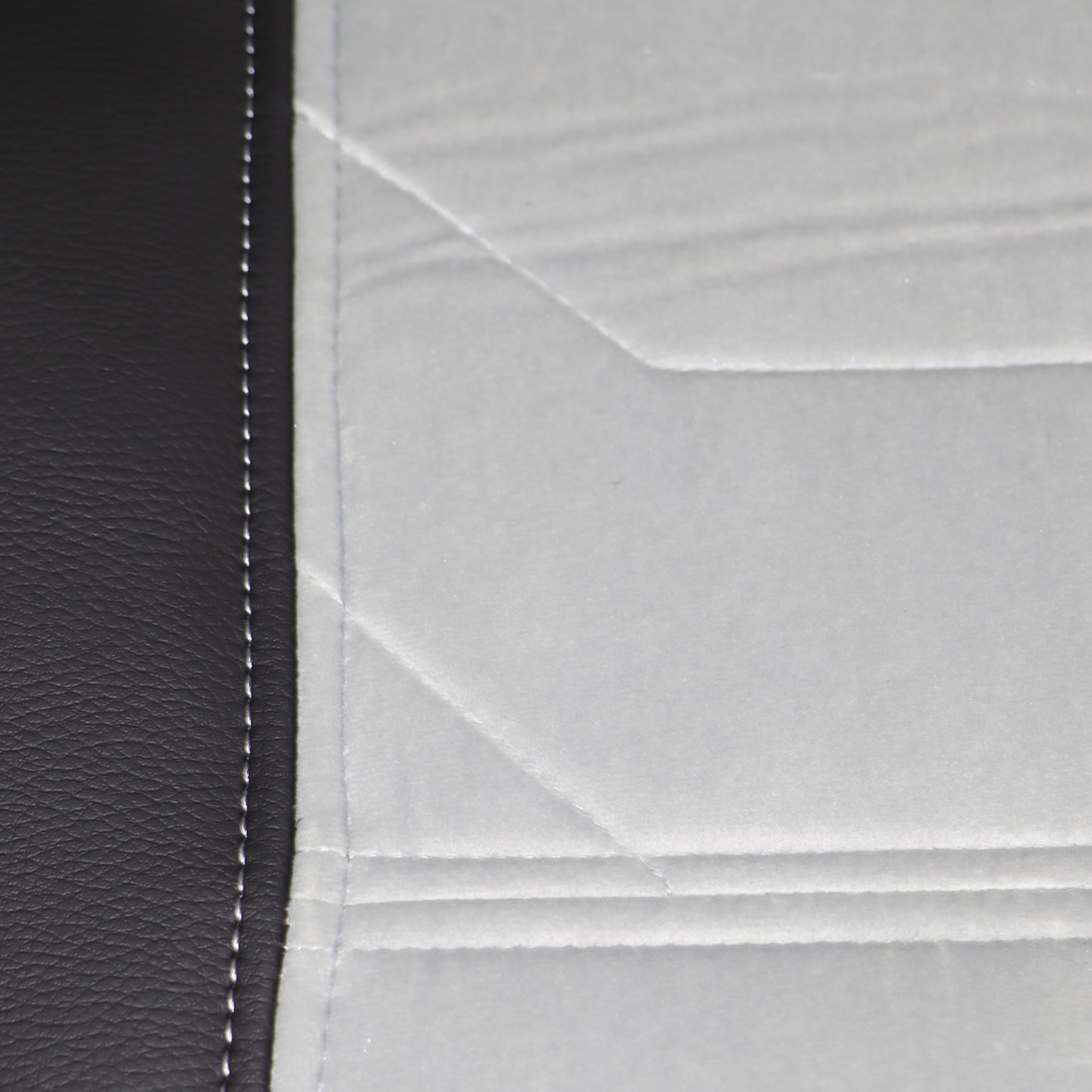 Чохол на сидіння Chess VOLVO FH FM (2014-...) сірий велюр - чорна шкіра