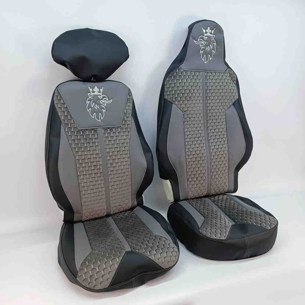 Чехол на сиденья Enterprise SCANIA R,G,P,S (2014-...) водит. монолит - пасс. складное,  серый