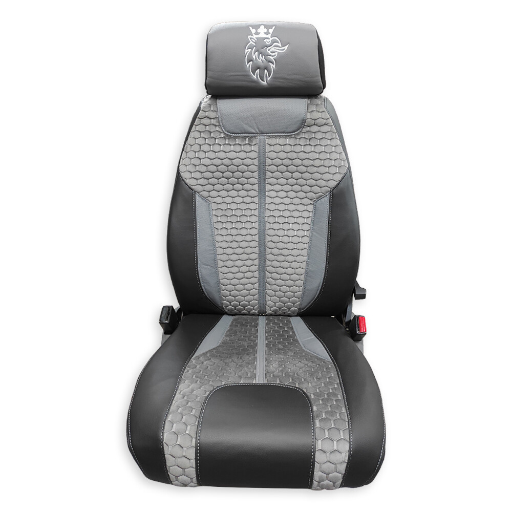 Чехол на сиденья Enterprise SCANIA R,G,P,S (2014-...) водит. монолит - пасс. складное,  серый