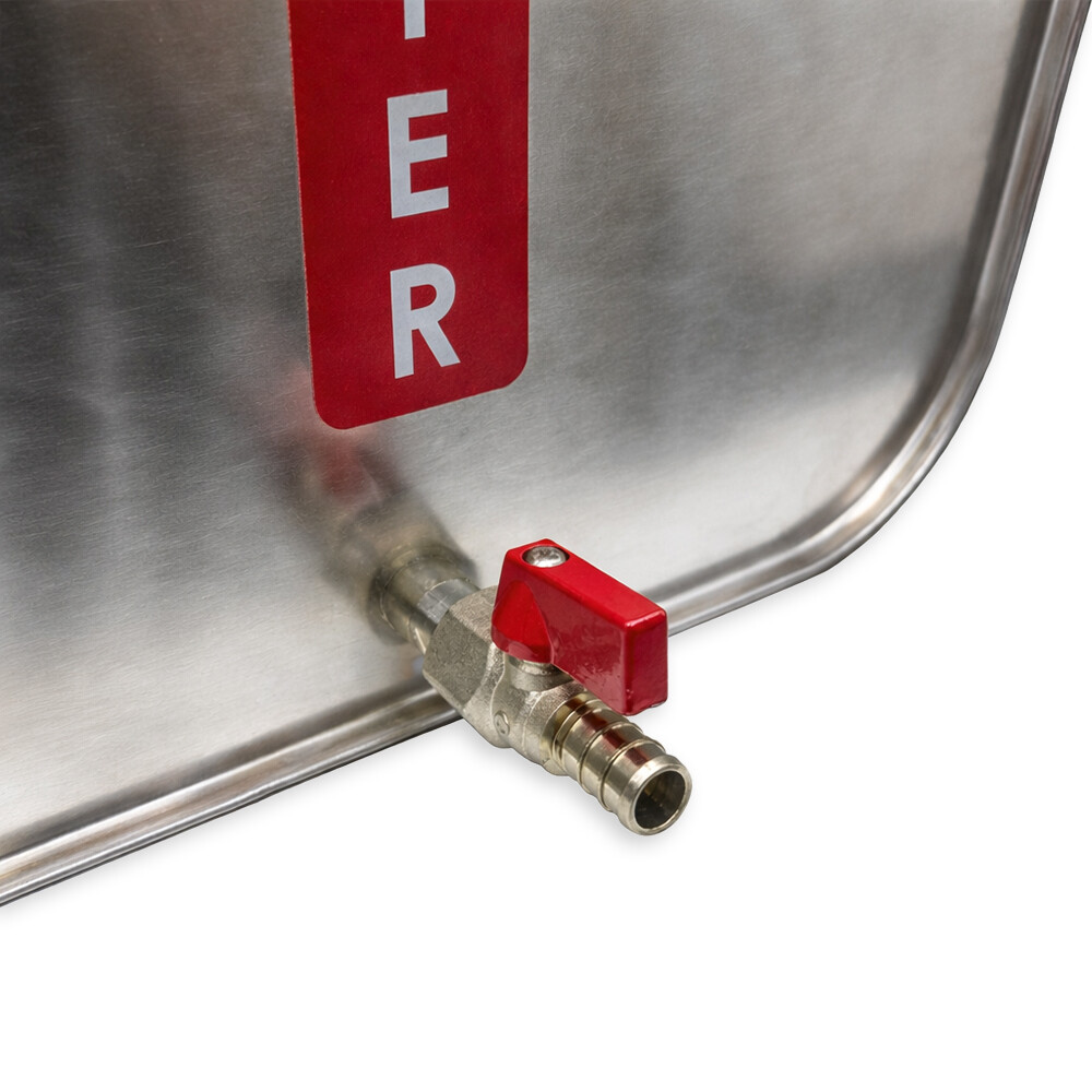 Рукомойник нержавейка 25л с дозатором и боковими опорами 280x250x370mm \Daken\ Рукомойник нержавейка 25л с дозатором и боковими опорами 280x250x370mm \Daken\