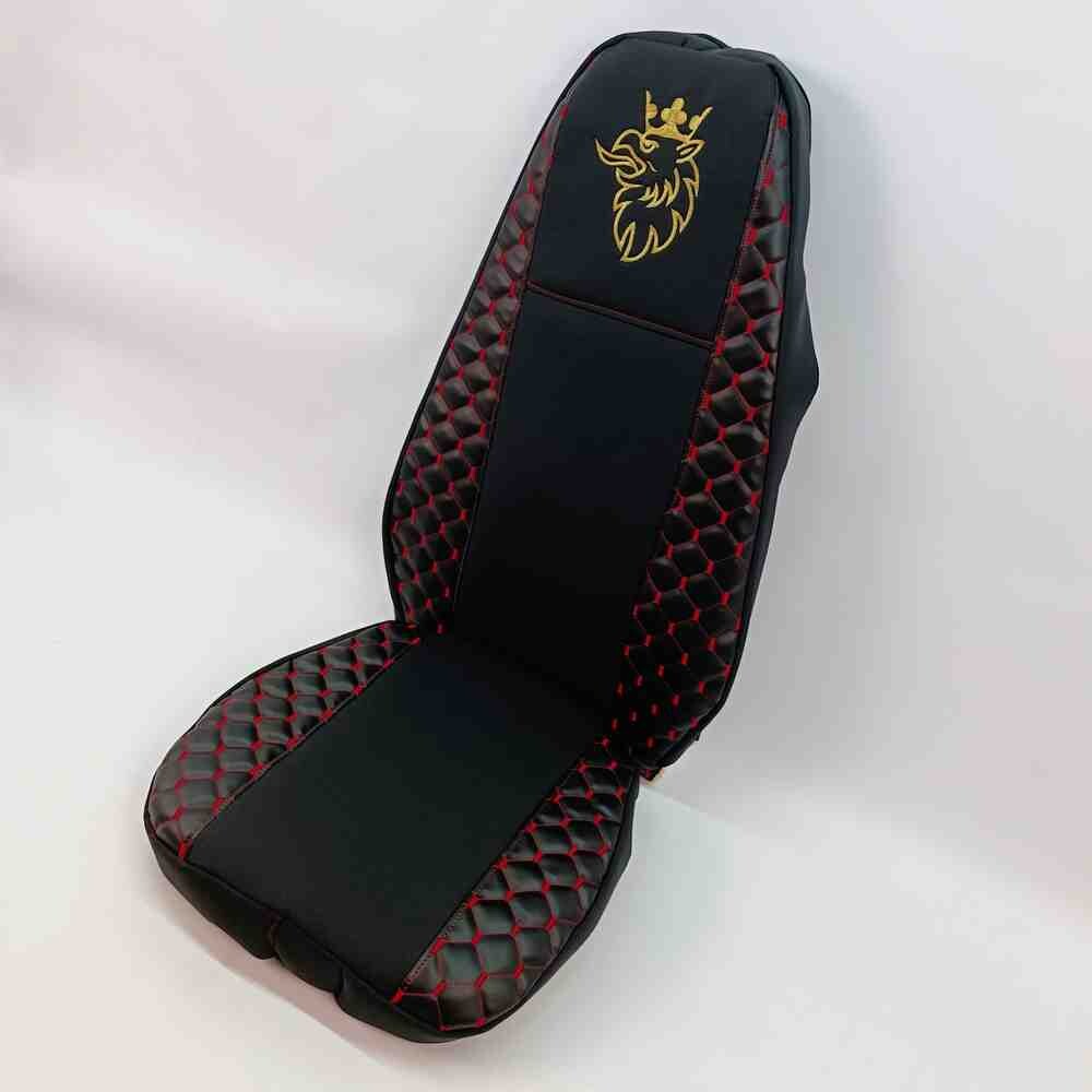 Чохол на сидіння OLD (EКO) SCANIA RGP (2004-2017) водій пілот - пас. пілот з ременем чорний