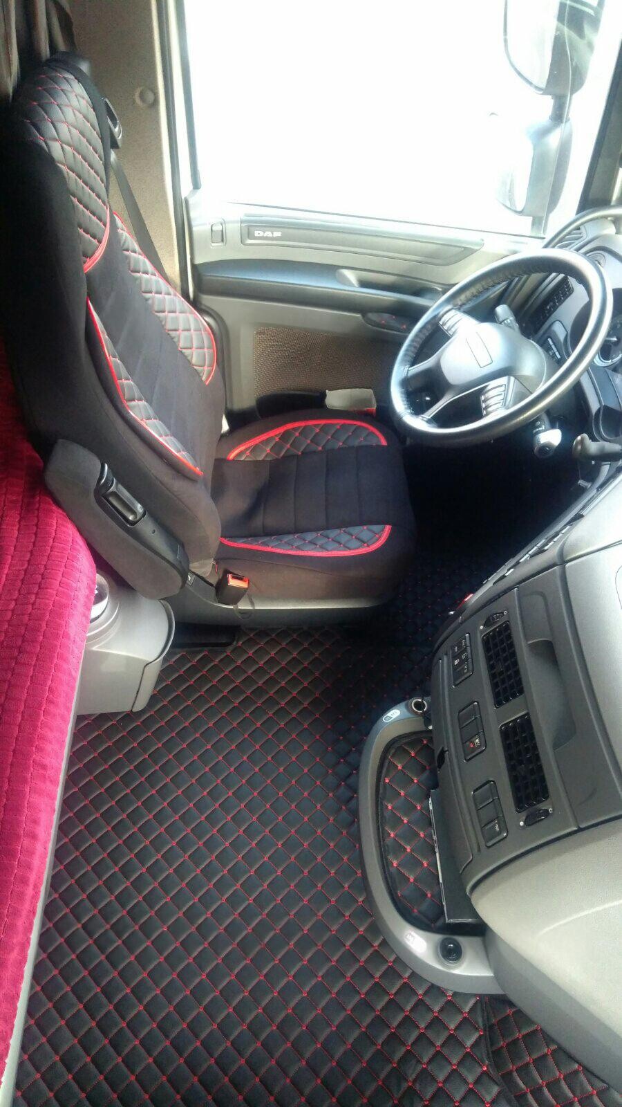 Килимок Екошкіра DAF XF105 2005-2013; АКПП, чорний, АСП Килимок Екошкіра DAF XF105 2005-2013; АКПП, чорний, АСП