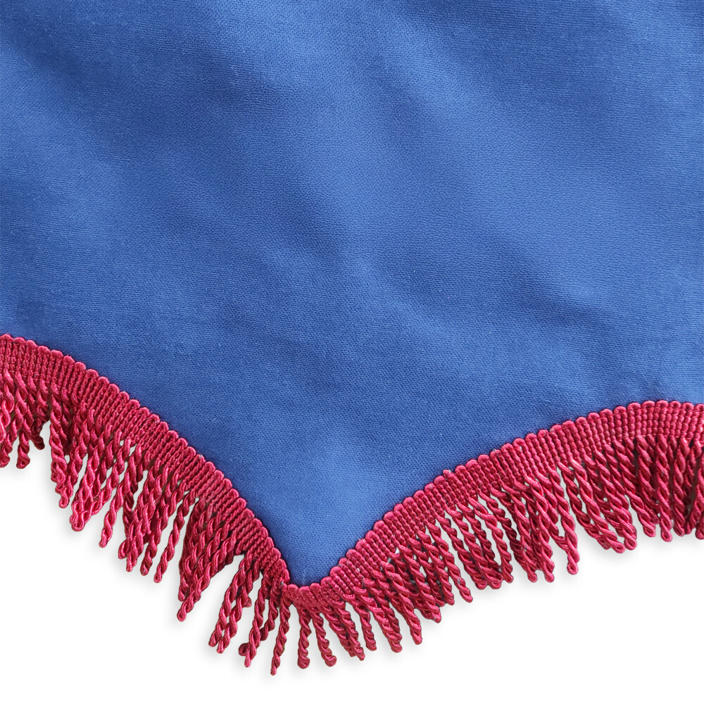 Ламбрекен Рогожка "Damask" спальника синий Ламбрекен Рогожка "Damask" спальника синий