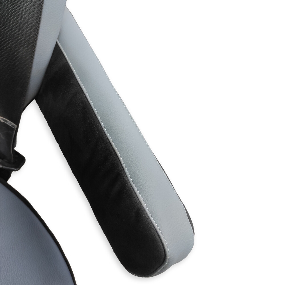 Чехол на подлокотник MAN TGX серая кожа+черная алькантара (2 шт.)