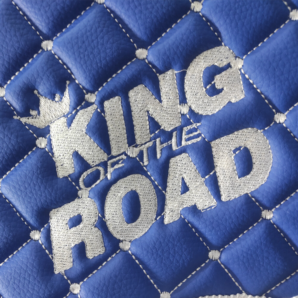 Шторка лоб+ косынки Экокожа KING OF THE ROAD синяя
