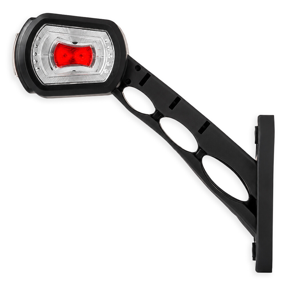 Фонарь габаритный рог LED 12-24 V  трехцветный 17см  \HORPOL\ лев.