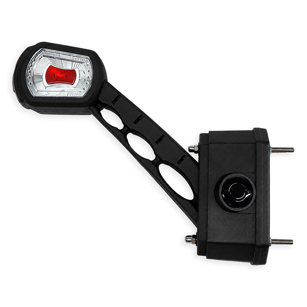 Фонарь габаритный рог LED 12-24 V  трехцветный 17см(с модулем датчика заднего хода)\HORPOL\ лев.
