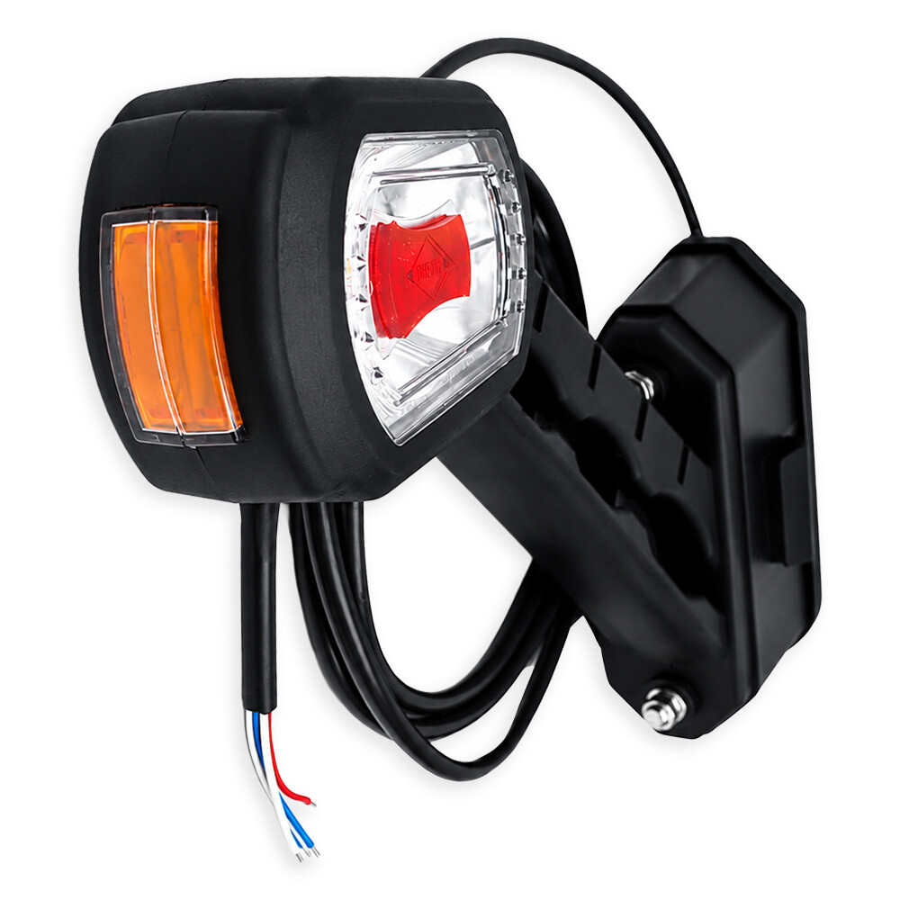 Фонарь габаритный рог LED 12-24 V  трехцветный 17см(с модулем датчика заднего хода)\HORPOL\ лев.