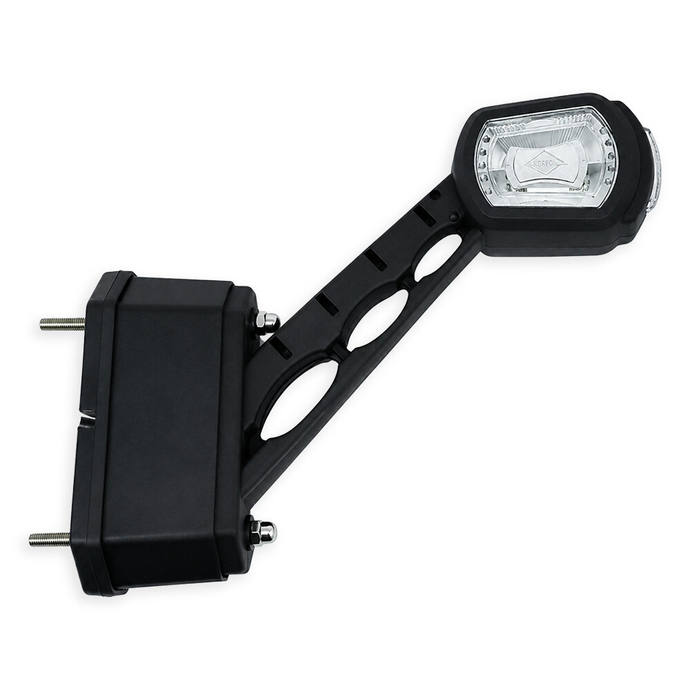 Фонарь габаритный рог LED 12-24 V  трехцветный 17см(с модулем датчика заднего хода)\HORPOL\ лев.