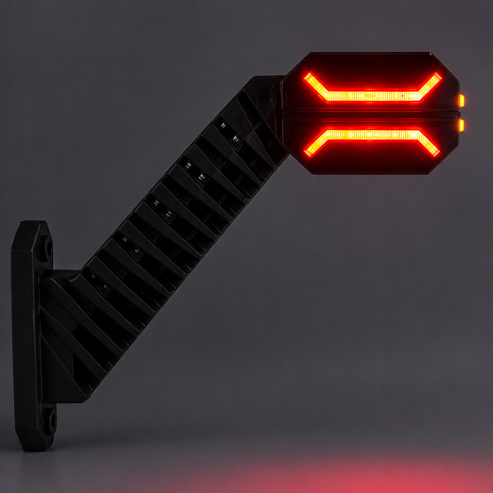Фонарь габаритный рог LED 12-24 V трехцветный \ Dragon \HORPOL\ прав.