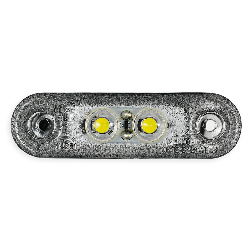 Габаритний ліхтар передній LED білий 12/24V 80*30 HORPOL
