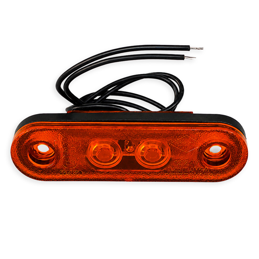 Габаритний ліхтар передній LED жовтий 12/24V 80*30 HORPOL Габаритний ліхтар передній LED жовтий 12/24V 80*30 HORPOL