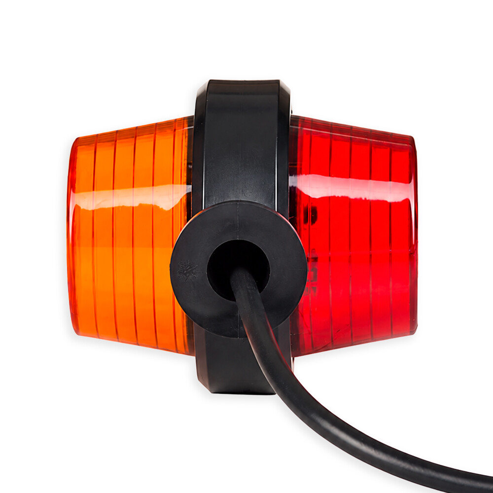 Фонарь габаритный рог LED желто-красный 107мм 12/24V HORPOL Фонарь габаритный рог LED желто-красный 107мм 12/24V HORPOL