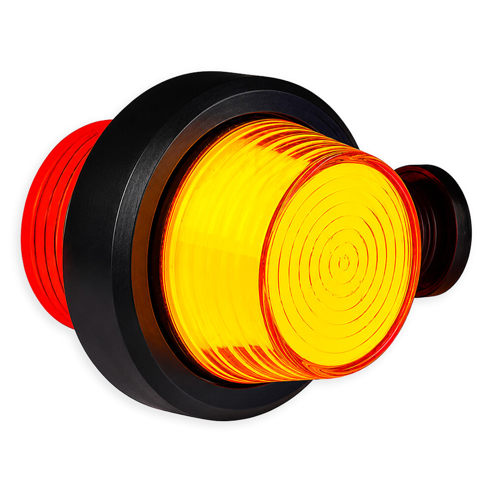 Фонарь габаритный рог NEON желто-красный107мм 12/24V HORPOL Фонарь габаритный рог NEON желто-красный107мм 12/24V HORPOL