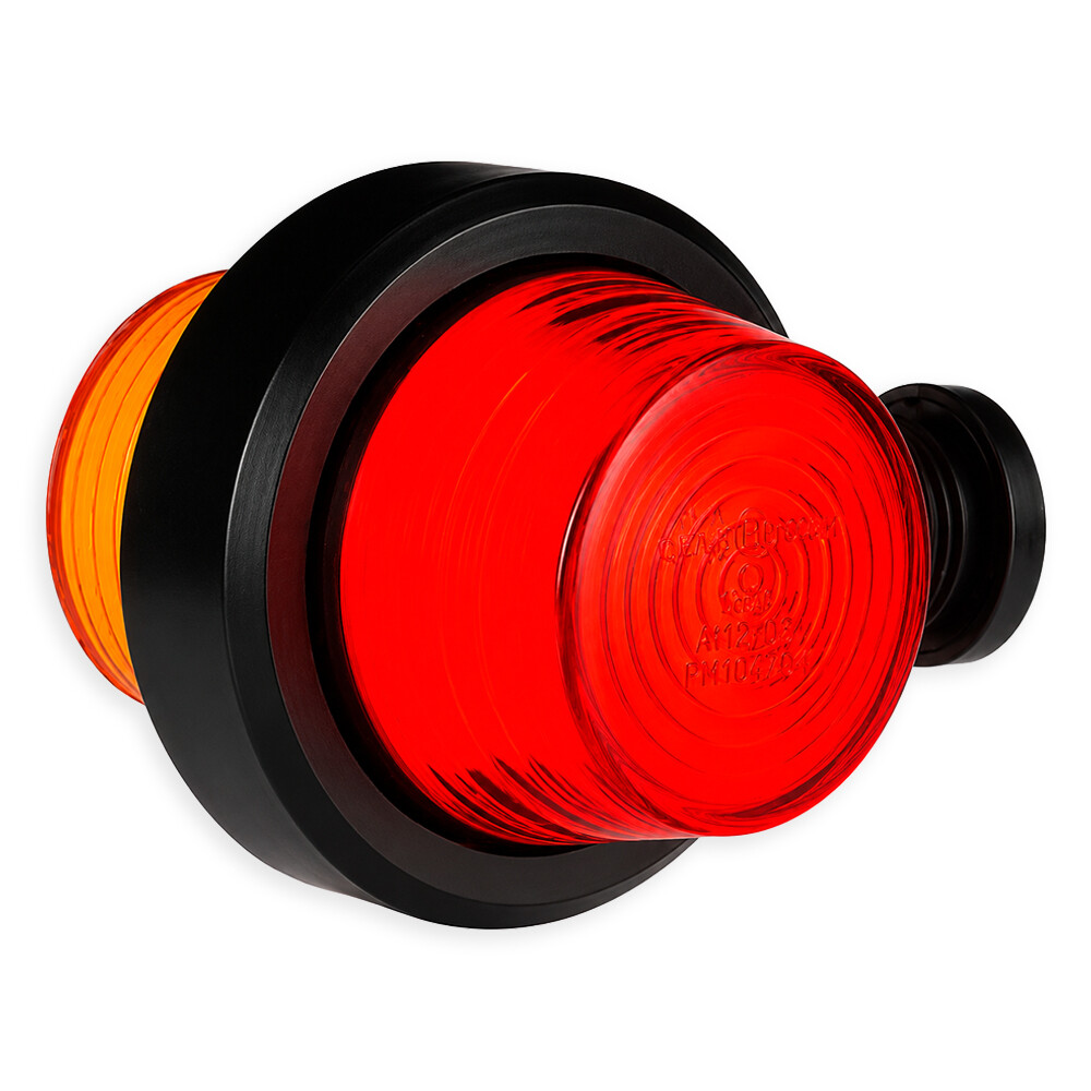 Фонарь габаритный рог NEON желто-красный107мм 12/24V HORPOL Фонарь габаритный рог NEON желто-красный107мм 12/24V HORPOL