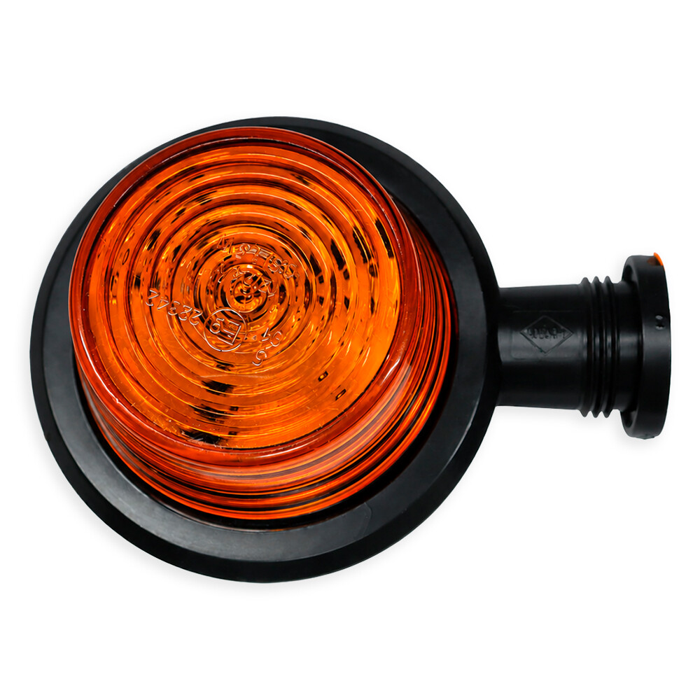 Фонарь габаритный рог LED желто-желтый 107мм 12/24V HORPOL