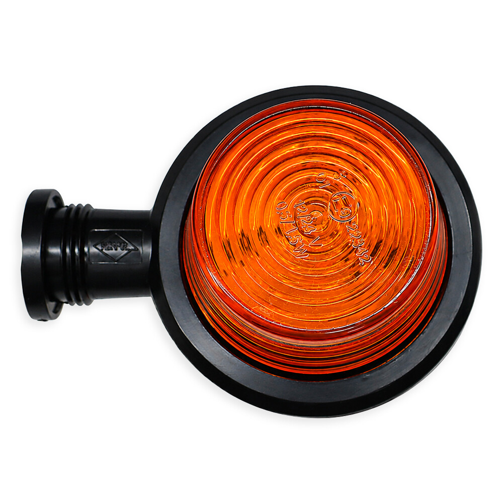Фонарь габаритный рог LED желто-желтый 107мм 12/24V HORPOL