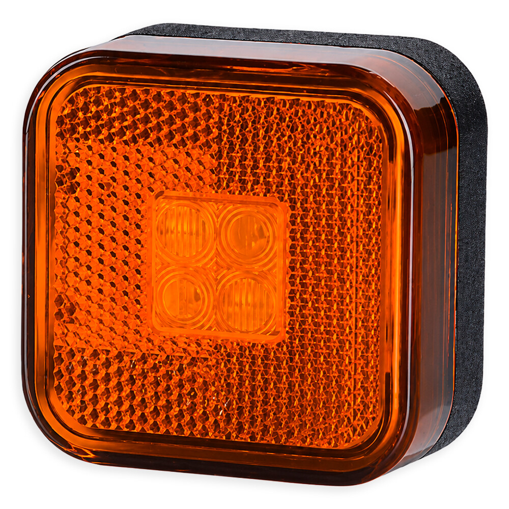 Фонарь габаритный 65*65 желтый (LED) HORPOL