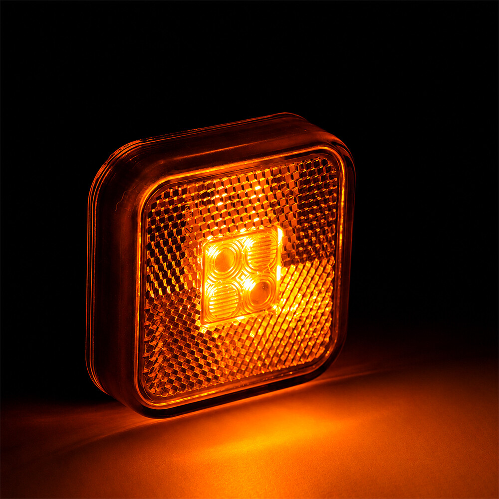 Фонарь габаритный 65*65 желтый (LED) HORPOL