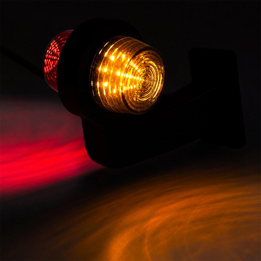 Ліхтар габаритний ріг LED кривий, жовто-червоний, 12/24V «GRAPHITE», правий (HORPOL) Ліхтар габаритний ріг LED кривий, жовто-червоний, 12/24V «GRAPHITE», правий (HORPOL)
