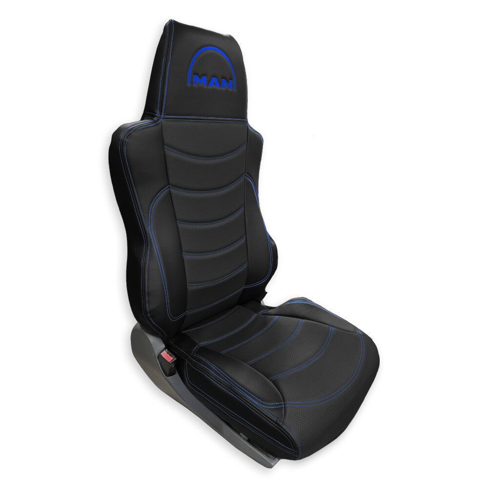 Чохол на сидіння Perfo-ECO MAN TGX,TGA,TGL,TGM,TGS; (2007-2020) 1 ремінь, водій (Низький) пасажир (Високий) синій Чохол на сидіння Perfo-ECO MAN TGX,TGA,TGL,TGM,TGS; (2007-2020) 1 ремінь, водій (Низький) пасажир (Високий) синій