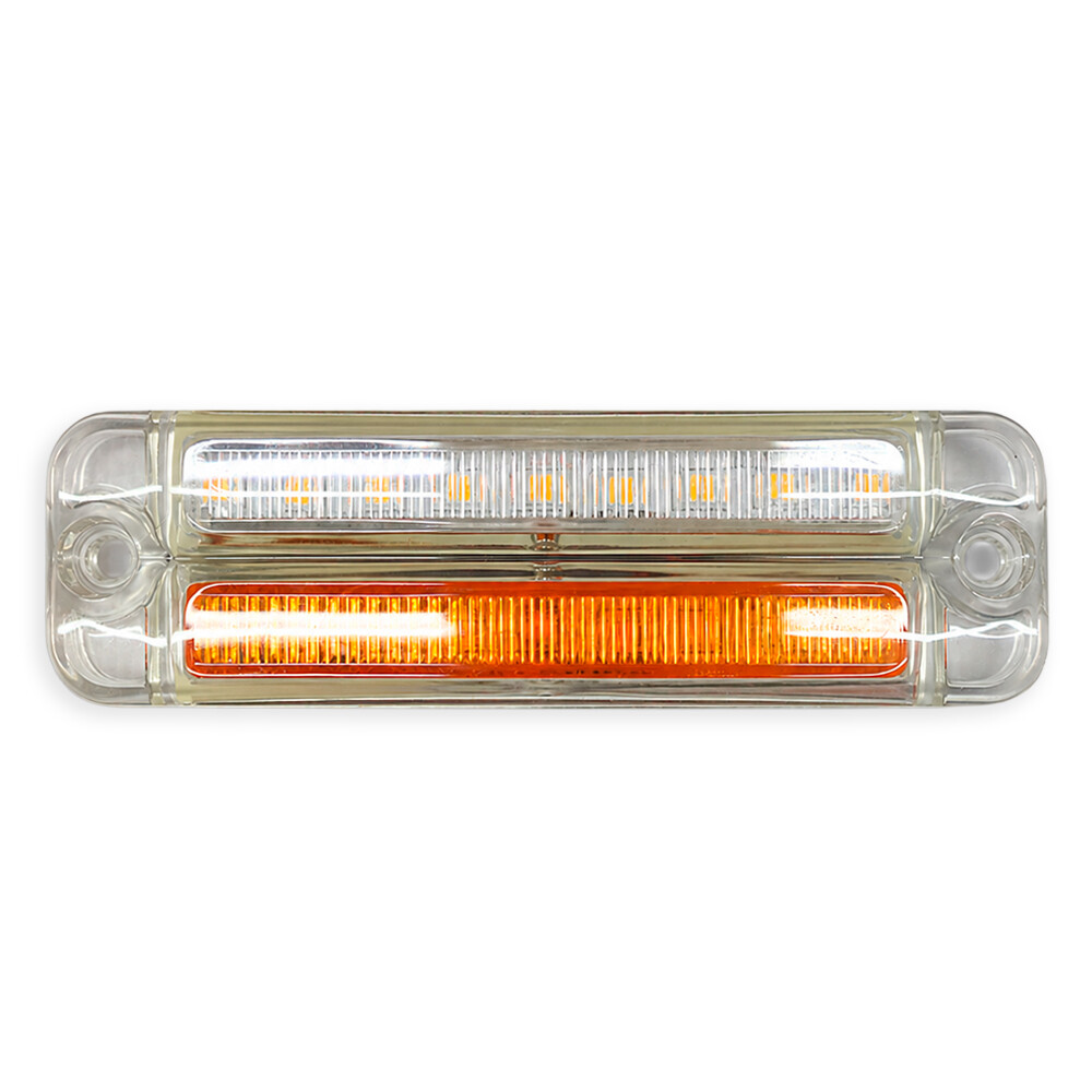 Фонарь габаритный LED 2-х рядный желто-белый