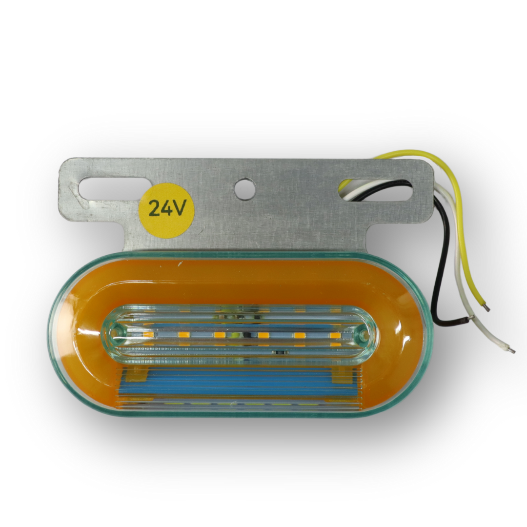 Фонарь габаритный LED 24V желтый (с метал.креплением)