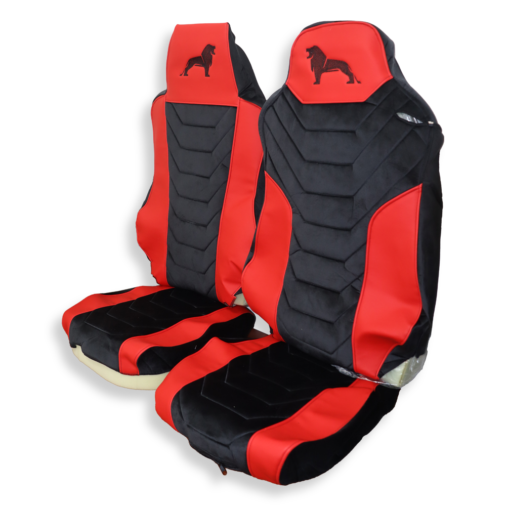 Чохол на сидіння Chess MAN TGX, TGA, TGL, TGM, TGS; (2007-2020) 1 ремінь, водій (Низький) пасажир (Високий) червоний Чохол на сидіння Chess MAN TGX, TGA, TGL, TGM, TGS; (2007-2020) 1 ремінь, водій (Низький) пасажир (Високий) червоний