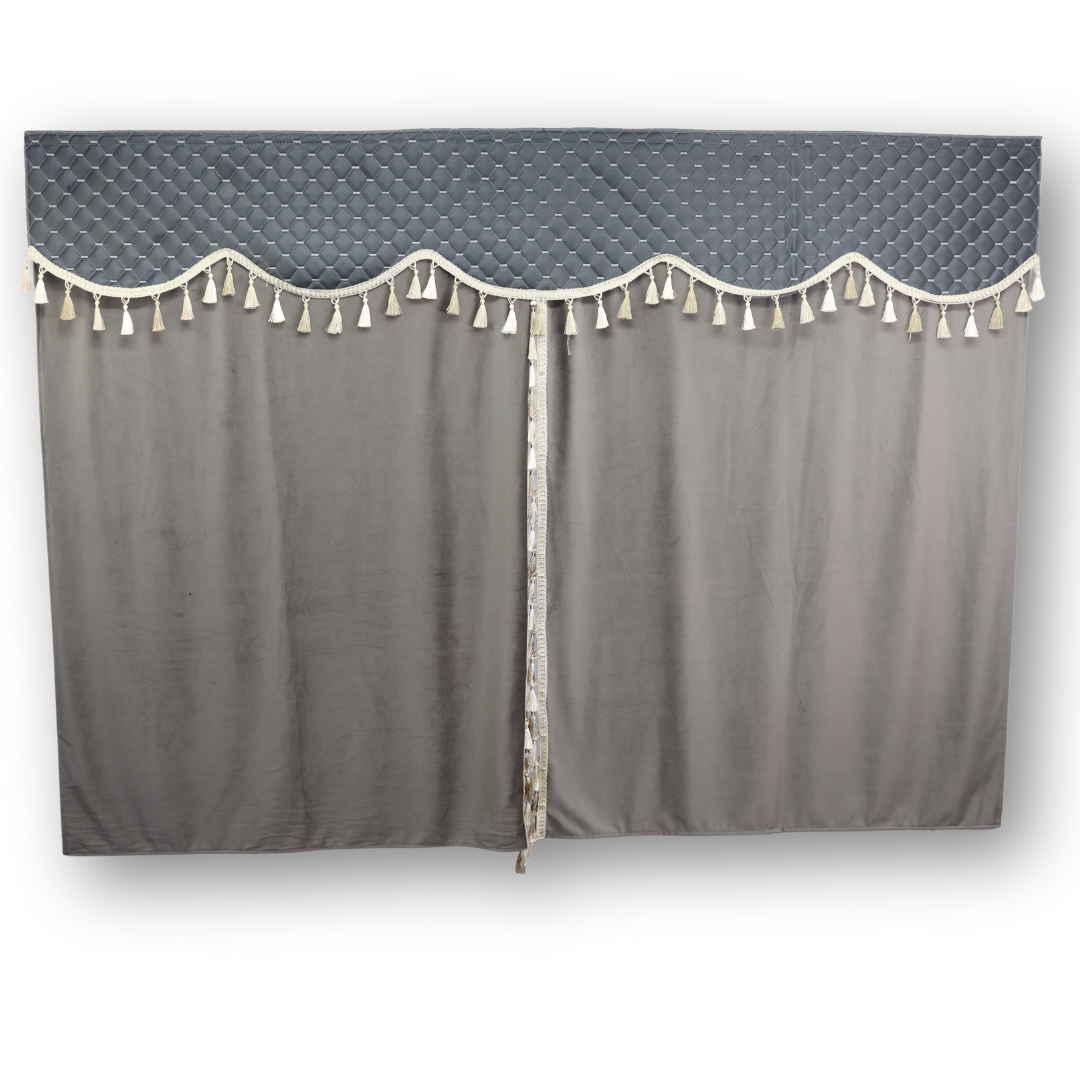 Шторка Екошкіра "Pergam" IVECO лоб+косинки+спальник сіра