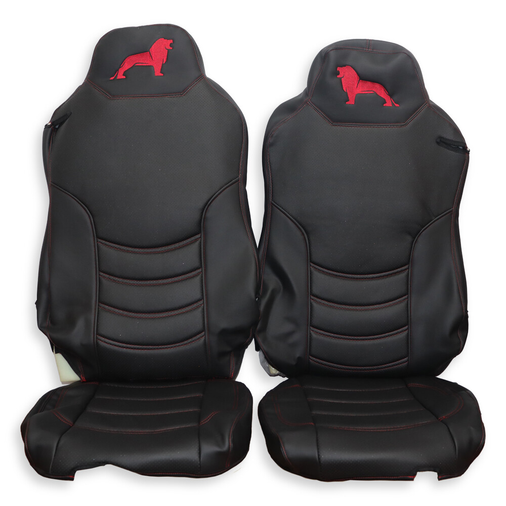 Чохол на сидіння MAN TGX,TGA,TGL,TGM,TGS; (2007-2020) 1 ремінь, водій (Низький) пасажир (Високий) перфор.шкіра чорний Чохол на сидіння MAN TGX,TGA,TGL,TGM,TGS; (2007-2020) 1 ремінь, водій (Низький) пасажир (Високий) перфор.шкіра чорний