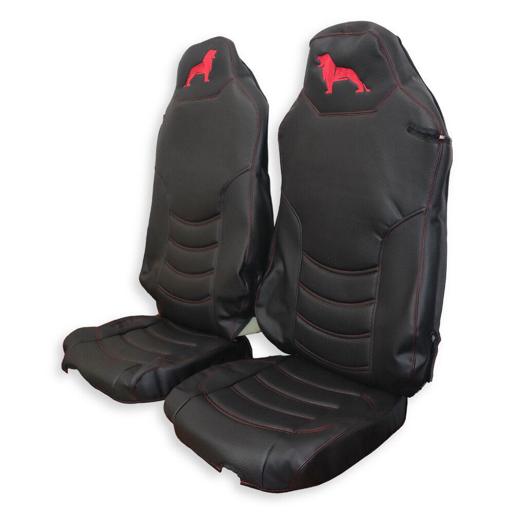 Чохол на сидіння MAN TGX,TGA,TGL,TGM,TGS; (2007-2020) 1 ремінь, водій (Низький) пасажир (Високий) перфор.шкіра чорний Чохол на сидіння MAN TGX,TGA,TGL,TGM,TGS; (2007-2020) 1 ремінь, водій (Низький) пасажир (Високий) перфор.шкіра чорний