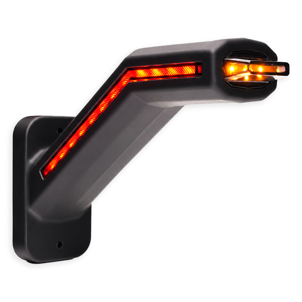 Фонарь габаритный рог LED 12-24 V 20см \WAS\ прав.DARK