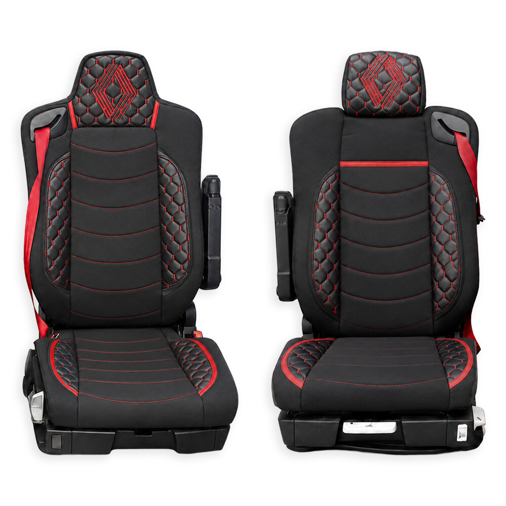 Чохол на сидіння KILIFI Renault Range T/T-Series (2014-...) вод.висувний підгол. - пас. моноліт, чорний